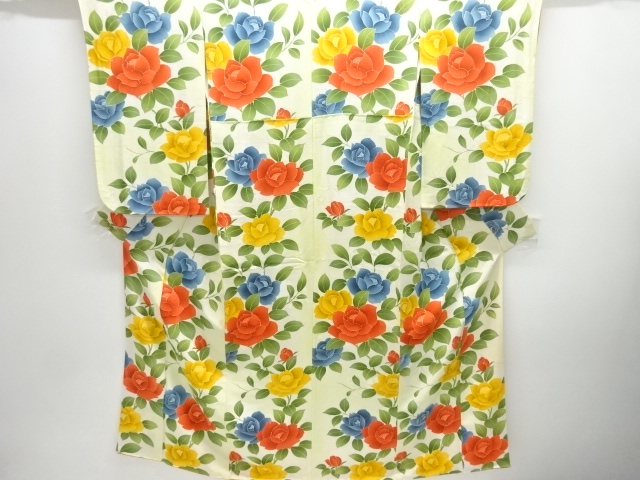 JAPANESE KIMONO / TSUKESAGE KOMON / ROSE